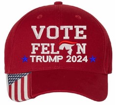 Vote Felon | Trump 2024 Embroidered Hat Trump 2024 Trump Hat Maga USA300 Hat - $24.99