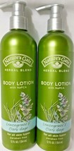 2X Nature&#39;s Gate Lemongrass &amp; Clary Sage Body Lotion 12oz Each - £50.16 GBP