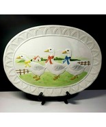  White Vintage 16&quot; x 12&quot; Otagiri Serving Platter with 3 Ducks - $51.65 CAD
