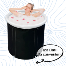 Portable Ice Baths Inflatable Air Ring PVC Bath Bath Household Bath Tub Holder F - £94.67 GBP+
