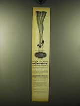 1947 Gotham Gold Stripe Stockings Ad - On a Pedestal - £14.76 GBP