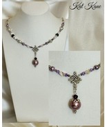 Radiate Style  With A Lavender South Sea Shell Pearl Drop Pendant - $19.21