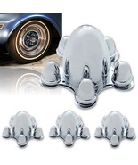 Chrome Spider Bullet Center Wheel Hub Caps 5 lug x 4-3/4&quot; CHEVY Bolt Pat... - €172,77 EUR