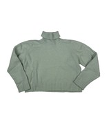 Vintage 90s Y2K Chaus Green Turtleneck Sweater Lambswool Angora Women&#39;s ... - $389.75 MXN