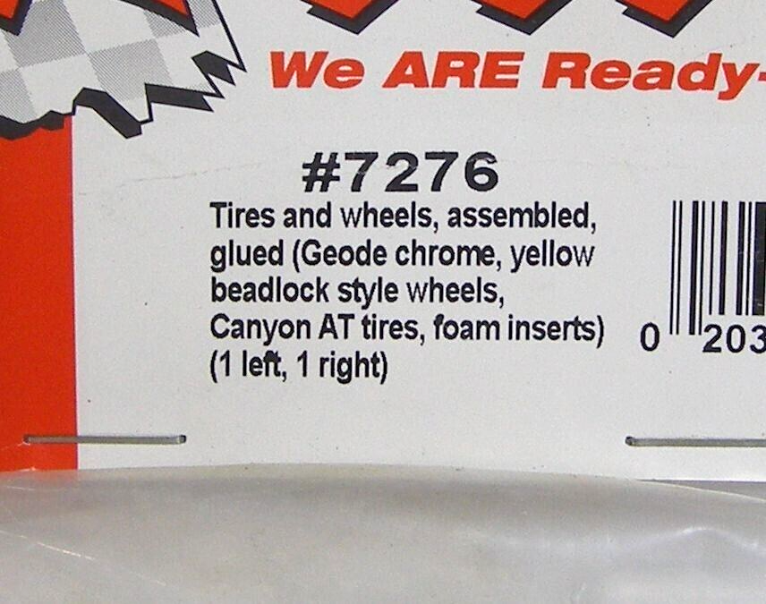Traxxas Tire &amp; Wheel Assy, Glued   2 ct. #7276 Geode Chrome/Yelow Beadlo... - $19.95