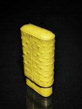 Brizard and Co  Ostrich Matcha Green Cigar Case NIB image 12