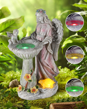 Mother&#39;s Day Gifts for Mom from Daughter Son, Solar Angel with Mushroom Bird Bat - £33.32 GBP