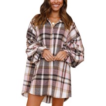Plaid Flannel Shirts For Women - Oversized Long Sleeve Button Down Shirt... - £51.95 GBP