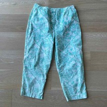 Lilly Pulitzer Worth Ave Toile Cropped Pants Vintage White Label sz 10 - £18.95 GBP