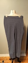 Talbots Chatham Ankle Pants Size 4P Petite Navy Blue White Polka Dot Str... - $19.08