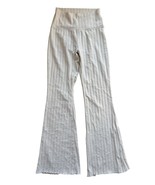 Aerie Offline OG Groove Flare Cream Ribbed Leggings M Soft Oat Ivory Hig... - $549.96 MXN