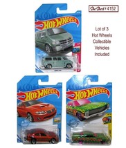 Hot Wheels Lot of 3 Collectible HW Cars Pontiac GTO, Dodge Van, Buick Ri... - £15.77 GBP