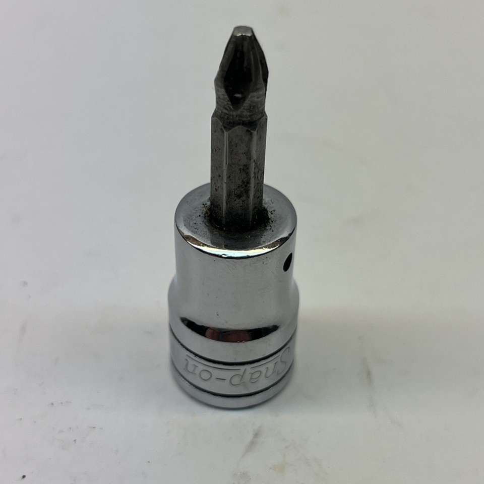 Snap On Tools FP22A #2 Phillips Bit Socket Driver 3/8&quot; Drive USA Used Co... - $10.40
