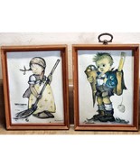 2 Vintage Hummel Prints Boy &amp; Girl Made In W. Germany Framed 4x6 Inch Se... - €6,91 EUR