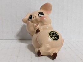 Vintage Pig Figurine Josef Originals Happy Laying on its Side Miniature ... - $20.32