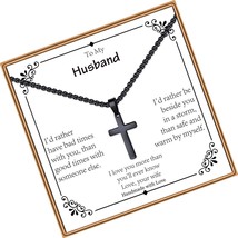 Gifts Husband Necklace for Men, Stainless Steel Jesus - £116.29 GBP