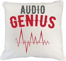 Make Your Mark Design Audio Genius White Pillow Cover for Sound Engineer... - $24.74+