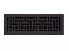 New 4&quot; x 14&quot; Black Powder Coat Wicker Style Bronze Floor Register by Sig... - £47.14 GBP