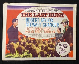 The Last Hunt Original Half Sheet Poster 1956 Robert Taylor - £102.15 GBP