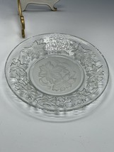 Vintage Princess House Glass Fantasia Bread Plates 6&quot;&#39; Frosted Center Saucer S2 - $9.50