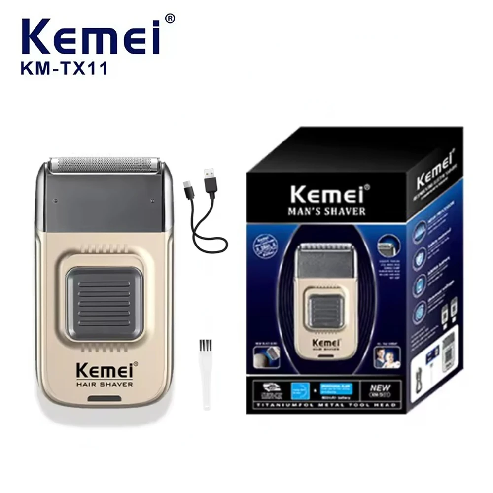 Kemei Shaver Rechargeable Safety razor Portable Travel Beard Trimmer - £10.82 GBP+