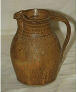 Primitive Stoneware Pitcher Salt Glazed Hand Thrown Signed Art Pottery V... - €59,06 EUR