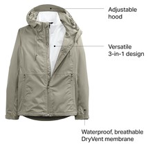 NEW The North Face Arrowood Tri-climate Hooded 3-in-1 Mineral Gray Jacke... - $178.19