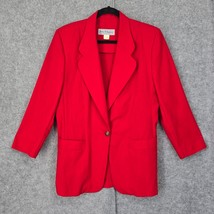 Vintage Norton McNaughton Blazer Women Size 10 Red Long Sleeve Lightweig... - £13.73 GBP