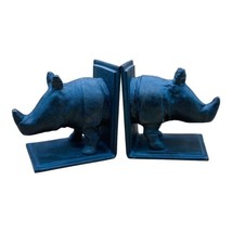 Pottery Barn Rhinoceros Rhino Head Half Body Bookends Limited Edition Pair - £24.92 GBP