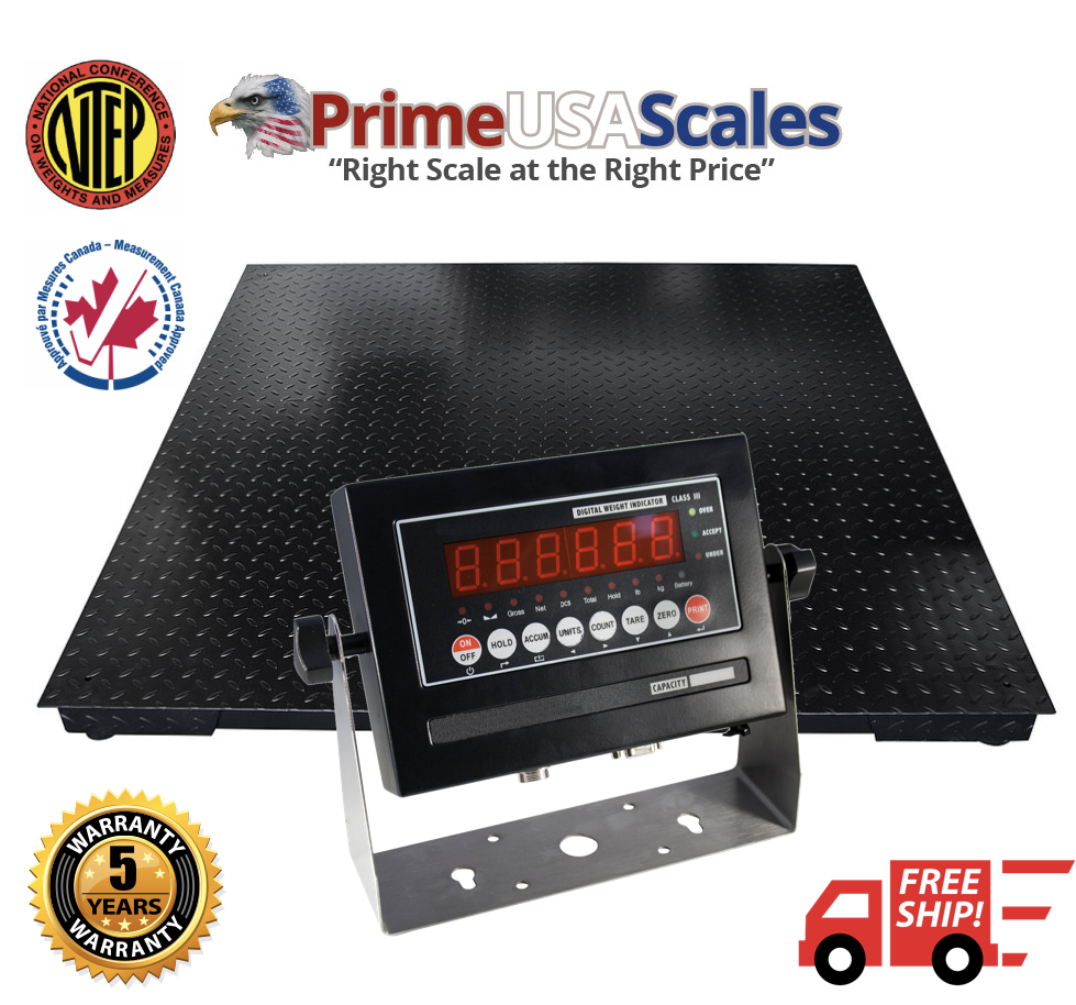 NTEP 2&#39; x 3&#39; Floor Scale Certified Legal For Trade Indicator 1000 x 0.2 lb  - $799.00