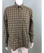 NWT Men&#39;s John Varvatos Olive Green Plaid L/S Button Down Shirt Sz L Large - €37,88 EUR