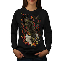 Eagle Cross Fire Fashion Jumper  Women Sweatshirt - £15.04 GBP