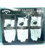 Callaway Golf Gloves Premium 3-Pack Cabretta Leather medium- large  New ... - £24.42 GBP