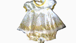 BABY CONNECTION 3 mos.one pc w/dress front yellow flowers lace trim (bab... - $4.20