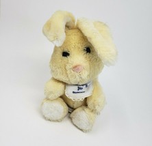 8&quot; Vintage 1983 Dakin Creme Baby&#39;s 1ST Bunny Rabbit Bib Stuffed Animal Plush Toy - £44.08 GBP