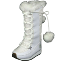Timberland Toddlers Boots Nordic Groove White 36872 Winter Leather Tall 8In Sz 4 - £28.11 GBP
