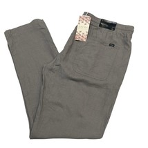Jachs New York Beach Pants Mens XL Charcoal Gray Linen Blend Pull On Com... - $34.35