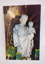 Vintage Postcard Saint Joseph&#39;s Oratory of Mount Royal Statue of St Joseph - £3.89 GBP