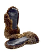 Winter Long Men&#39;s Beaver fur Gauntlets, Winter Fur Mittens - £169.91 GBP