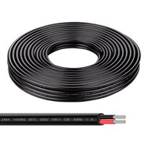Electrical Wire - 50Ft 14AWG Tinned Copper Hookup Wire, 2 Core Flexible - $59.99