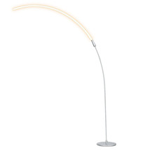 LED Arc Minimalist Floor Lamp Stand Reading Light w/ 3 Brightness Levels Silver - £112.88 GBP