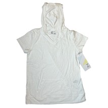 Zella White Short Sleeve Hooded Top 5 New - £10.83 GBP