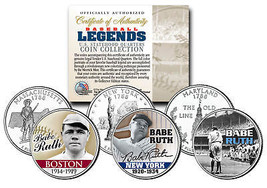 Baseball Legend BABE RUTH State Quarters US 3-Coin Set - Mail-in-Offer *... - $12.16