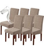 Genina 100% Waterproof Dining Room Chair Covers Set Of 6, Leaf Pattern-T... - $54.99