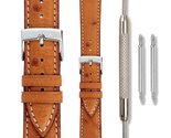 Morellato Jaeger Watch Strap - Tan Brown - 20mm - Chrome-plated Stainles... - $119.95