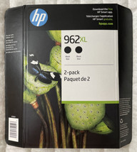 HP 962XL Black Twin Pack 3JB35BN 2 X 3JA03AN OEM Sealed Retail Pack Exp 2025+ - £95.68 GBP