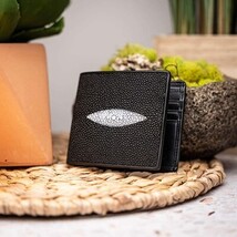 Genuine stingray Vallo Wallet Black image 8