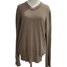 Banana Republic Womens Pullover Sweater Brown V Neck Cotton Cashmere Knit S - $17.81