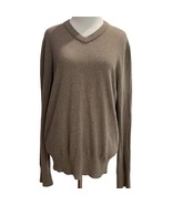 Banana Republic Womens Pullover Sweater Brown V Neck Cotton Cashmere Knit S - $339.03 MXN