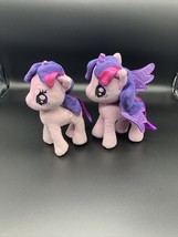 My Little Pony Plush Unicorn Pink Purple Twilight Sparkle Lot Of 2 - £10.16 GBP